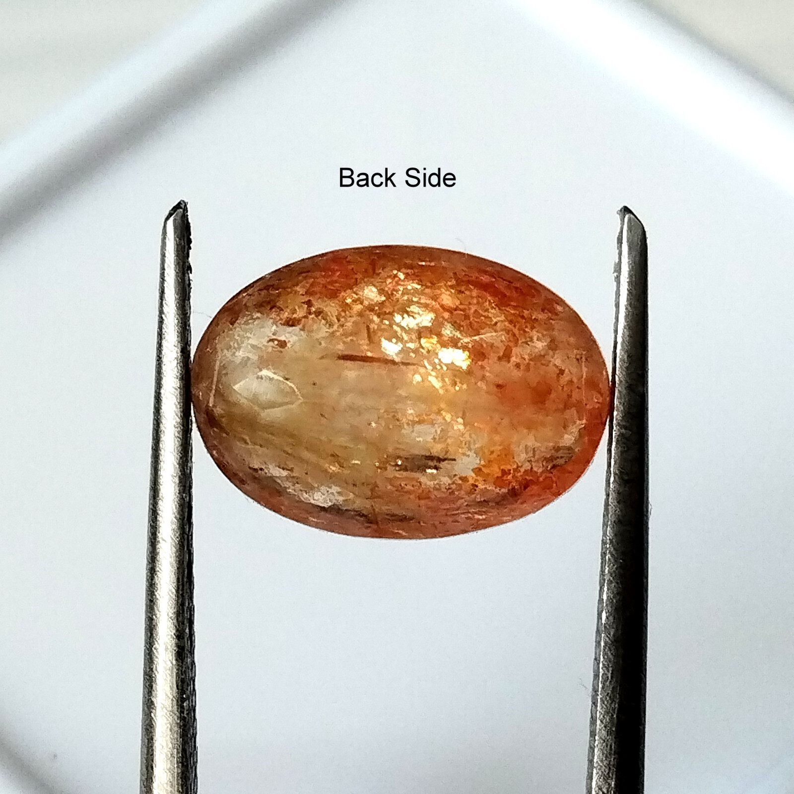 3.60 Carat Natural Fire Sunstone Oval Shape Faceted Untreated Gemstone 12X8.5 mm