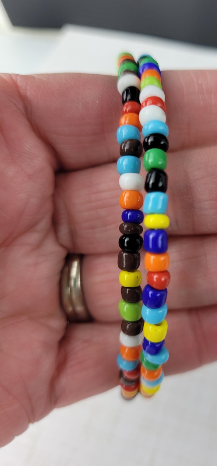 18″ Boho Multicolored Beaded Choker Wrap Necklace