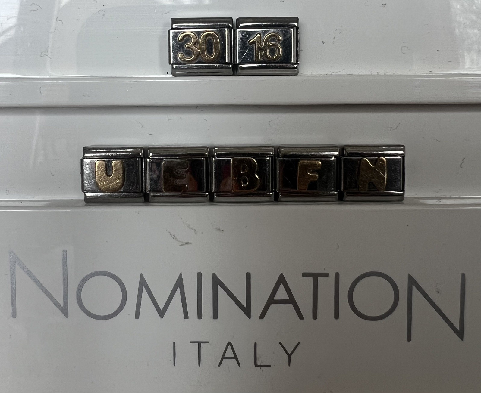 Genuine Nomination Charm – Gold letters and numbers – Multi Listing You Choose
