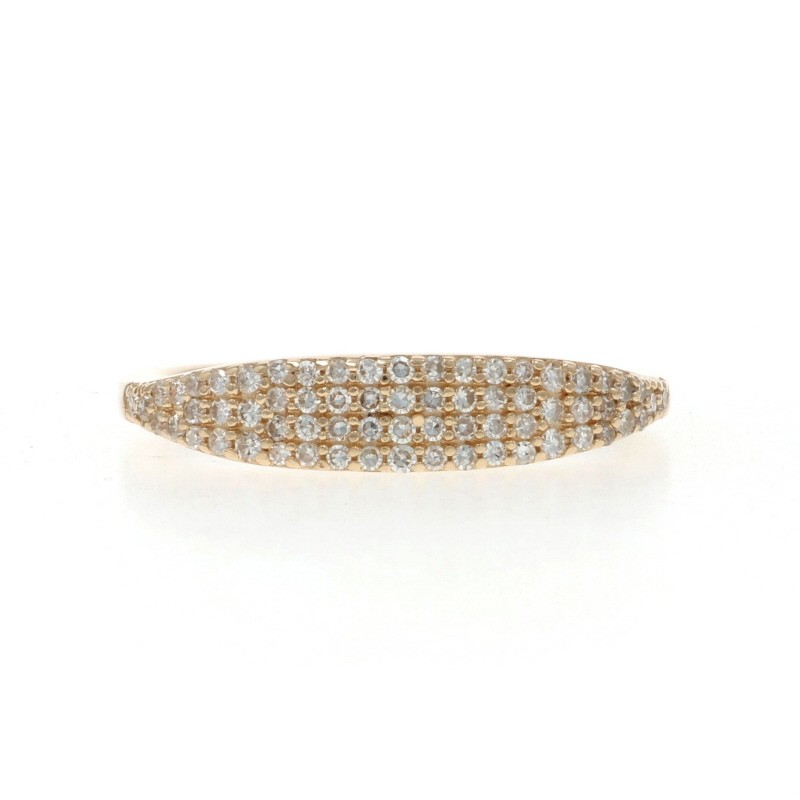 Yellow Gold Diamond Graduated Cluster Band – 14k Single Cut .20ctw Ring