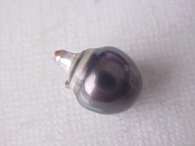 10.2MM X 14MM AAA GENUINE TAHITIAN PEARL HALFDRILLED #243