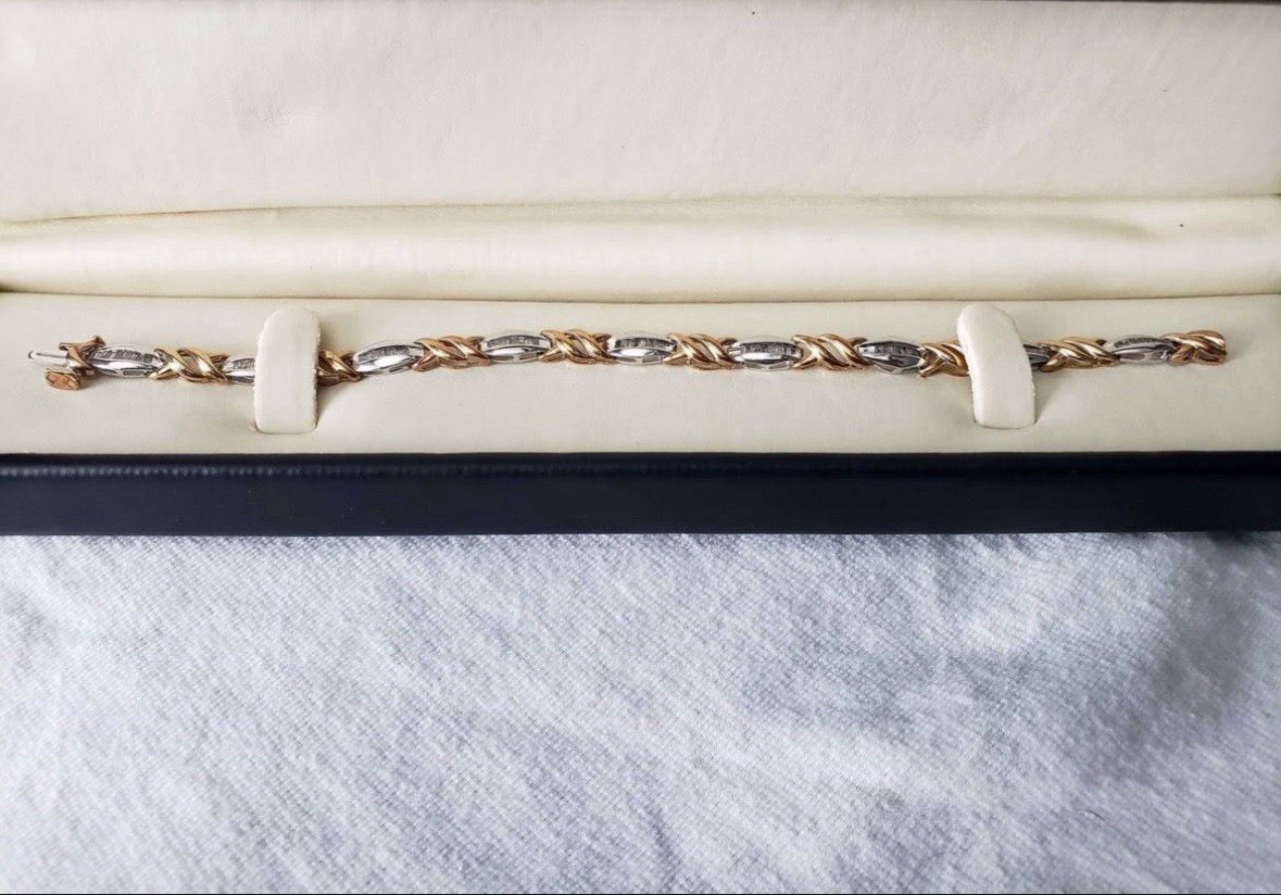 10k solid gold diamond tennis bracelet