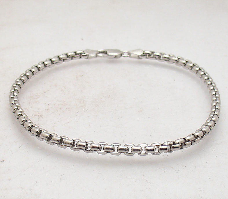 8″ 9″ Italian Round Venetian Box Bracelet Real Solid 925 Sterling Silver
