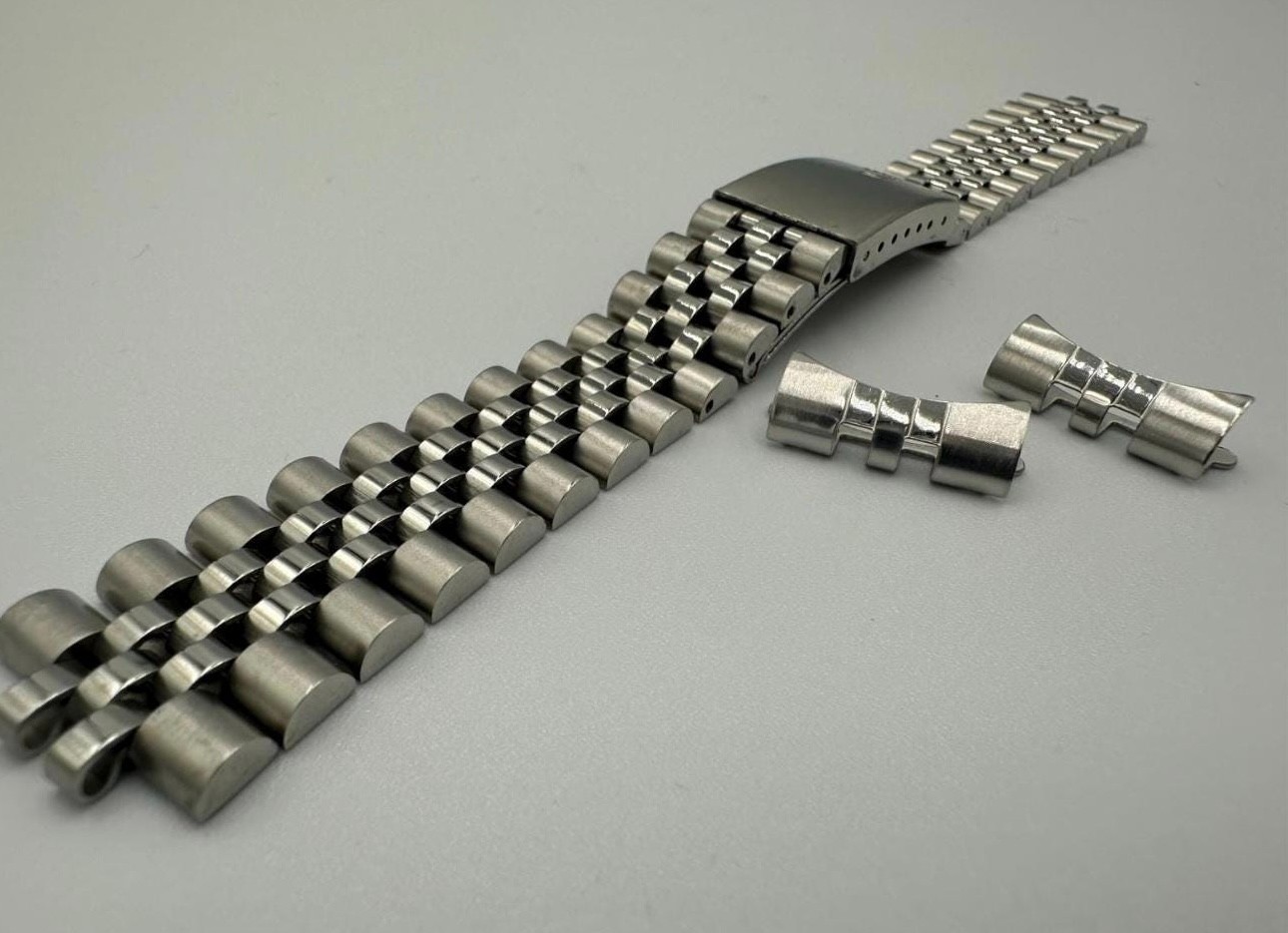 For 20mm RLX Datejust Jubilee Silver Steel Watch Strap Bracelet
