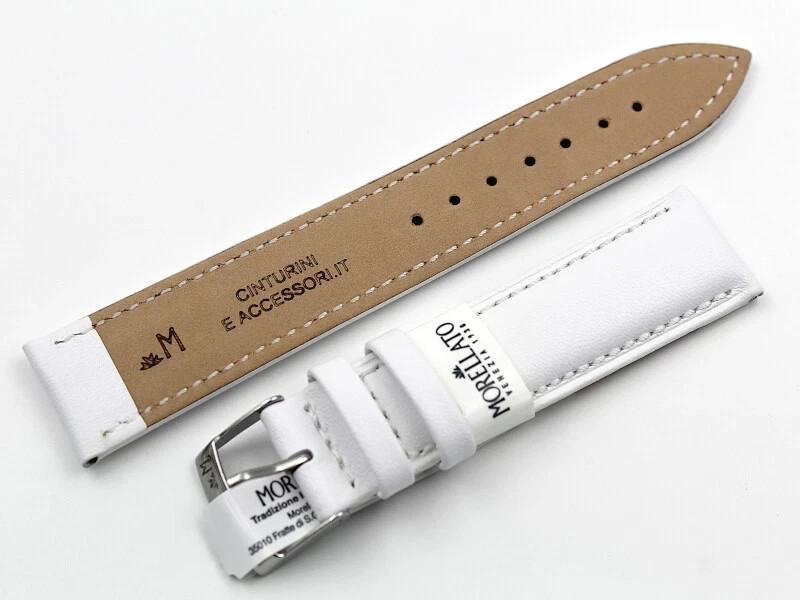 Watch Band Morellato Genuine Leather White Various Sizes Handmade Top Quality New