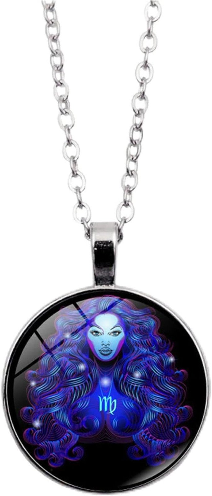 Zodiac Necklace Stainless Steel Ball Chain Astrology Pendant Sign Gift Jewelry