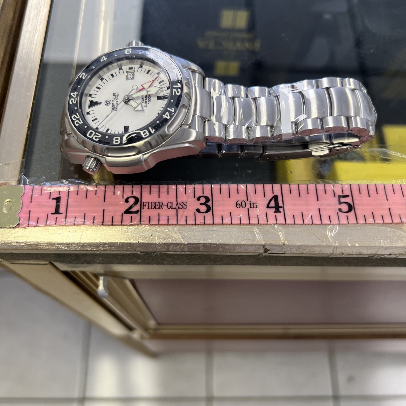 DEEP BLUE🔥 PRO SEA DIVER 1000M EXPEDTION GMT AUTOMATIC CERAMIC BEZEL WHITE NEW!