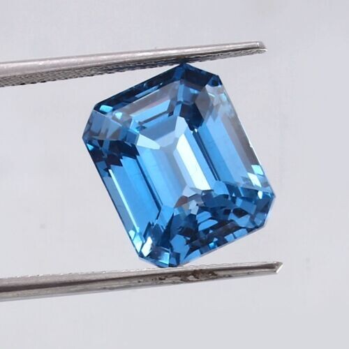 Extra Fine Natural Santa Maria Aquamarine Loose Radiant Cut Gemstone 14×10 MM