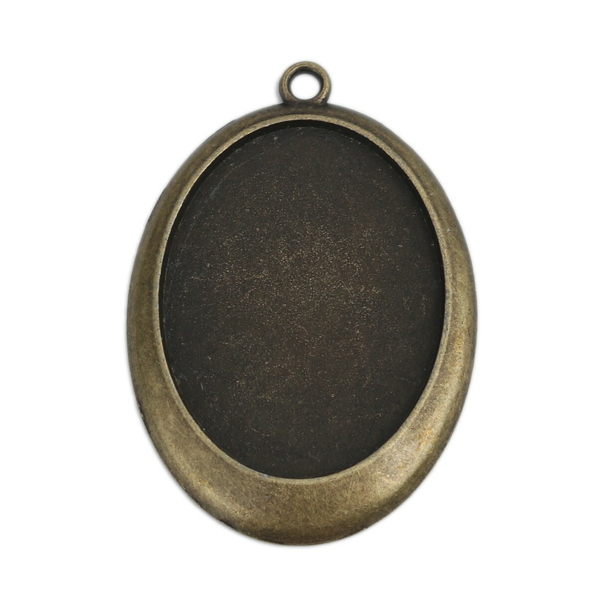 10pc Cabochon Base Pendant Setting Antique Bronze Color Fits 4cm x 3cm Resin
