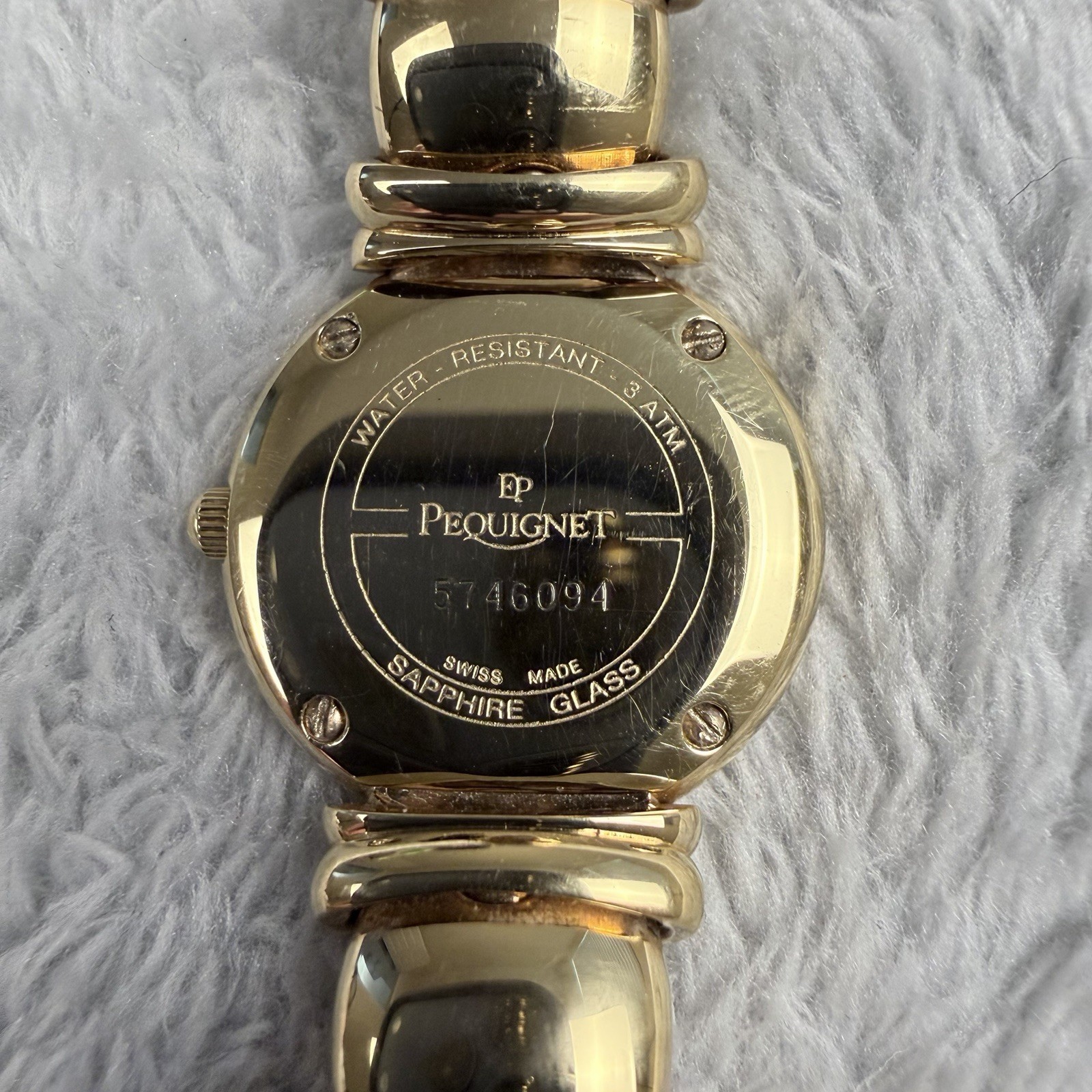 Pequignet Emile Moorea Watch Swiss 18k Gold Rolled Women’s Quartz NEW BATTERY