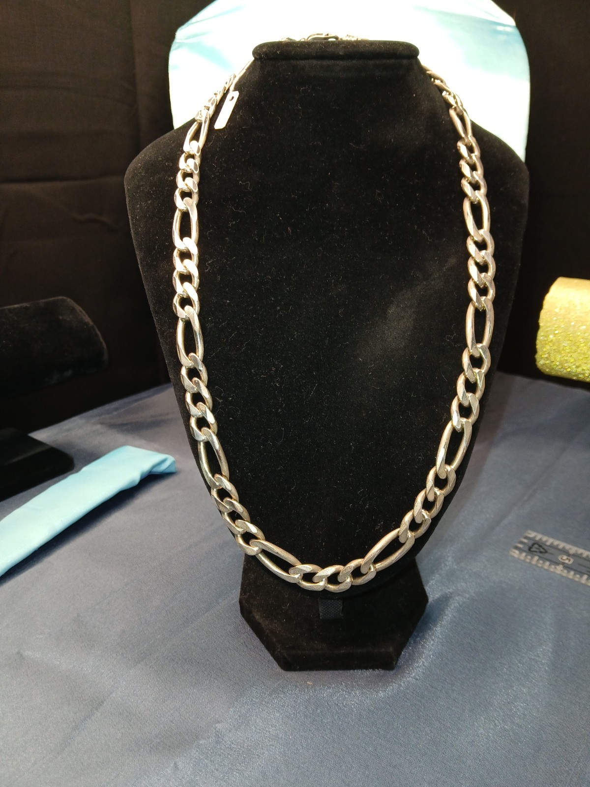 Sterling Silver 110 gram 3+1 Figaro / Cuban Link .925 Silver Italy 10.8MM