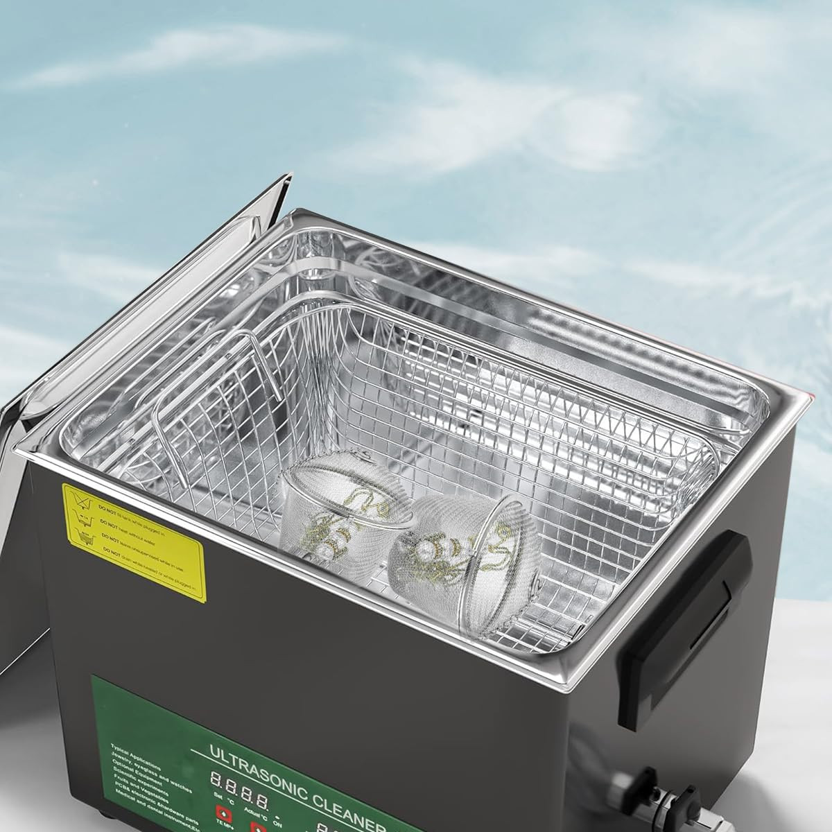 5 Pcs Ultrasonic Cleaner Baskets Stainless Steel Baskets Cleaning, Ideal Small P