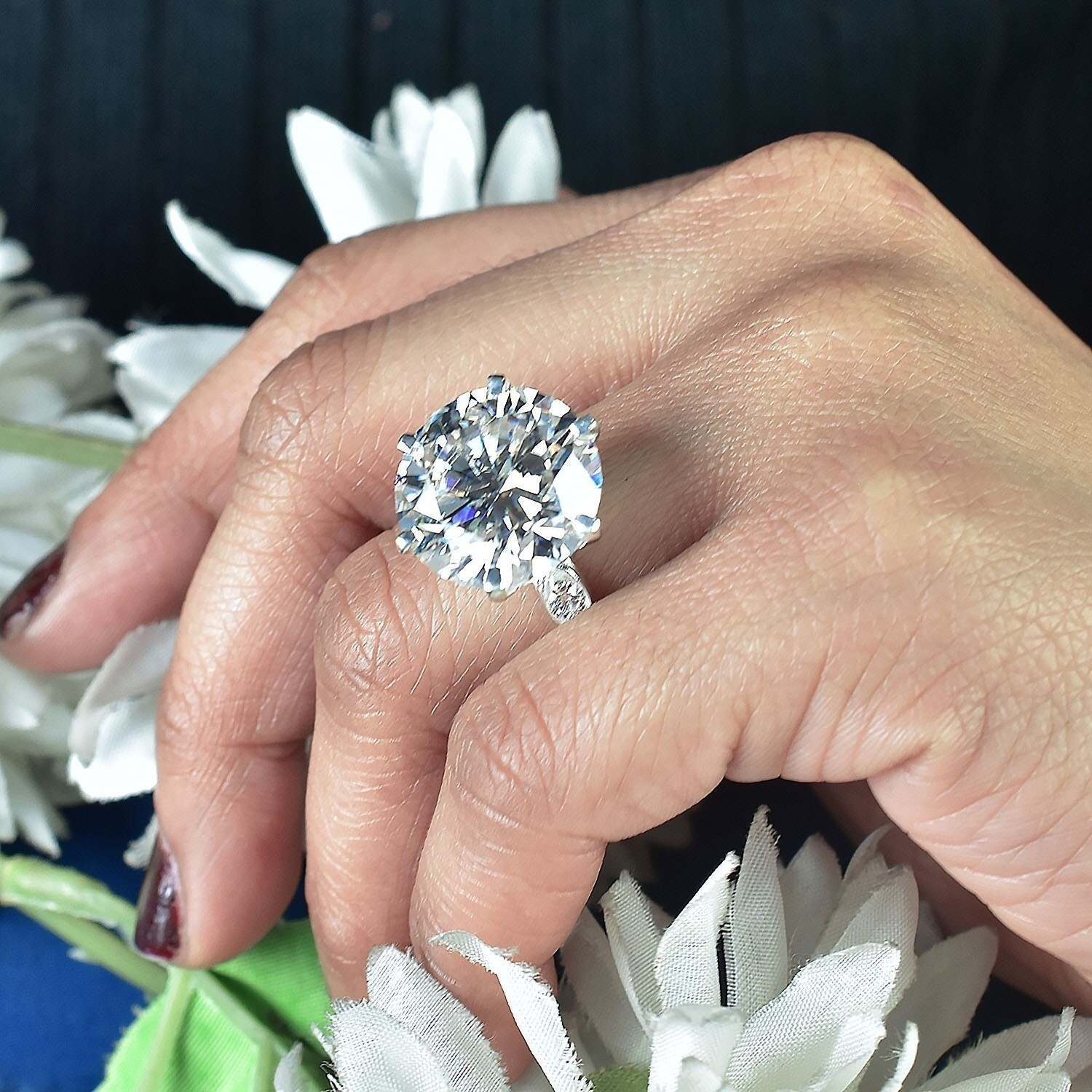 Certified 16 Ct Ct earth mined Diamond Solitaire Ring ! Tariff Free Delivery.