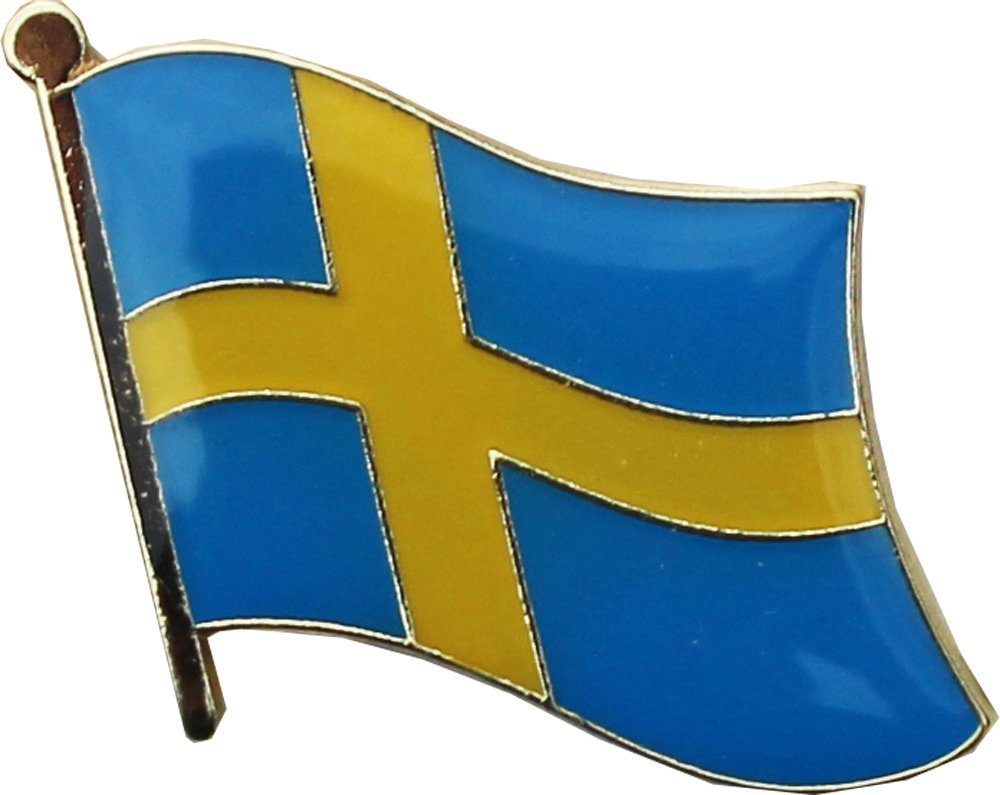 Sweden Country Flag Bike Motorcycle Hat Cap lapel Pin