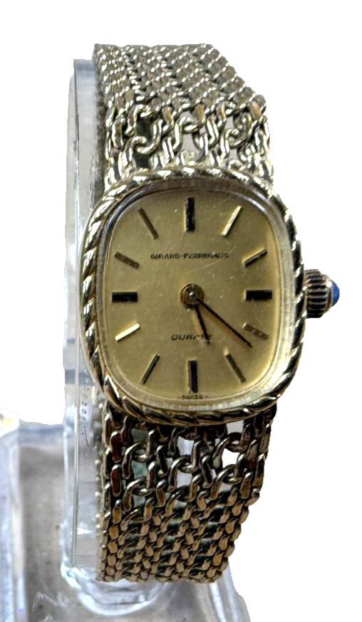 Vintage ladies Girard Perregaux gold tone wristwatch RUNNING