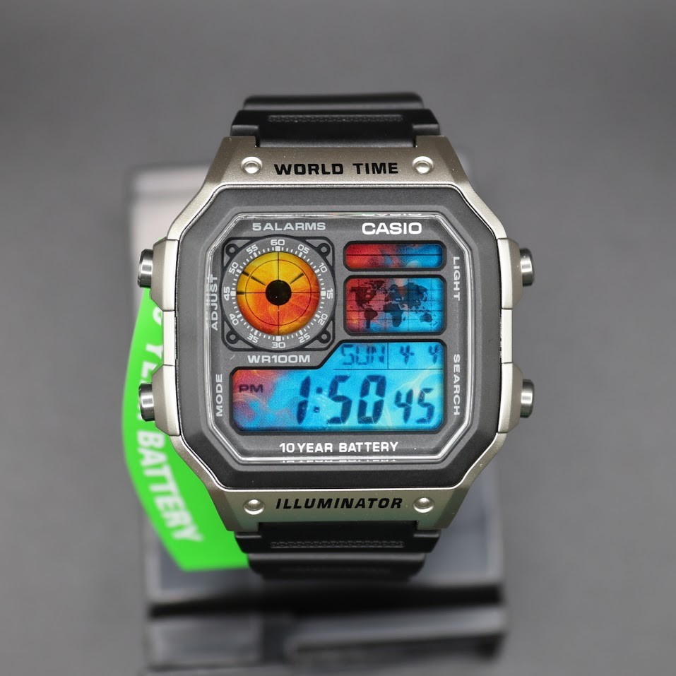 Ice & Fire | CASIO AE-1200WHD Royale | World Time Watch| Mod 🧊🔥