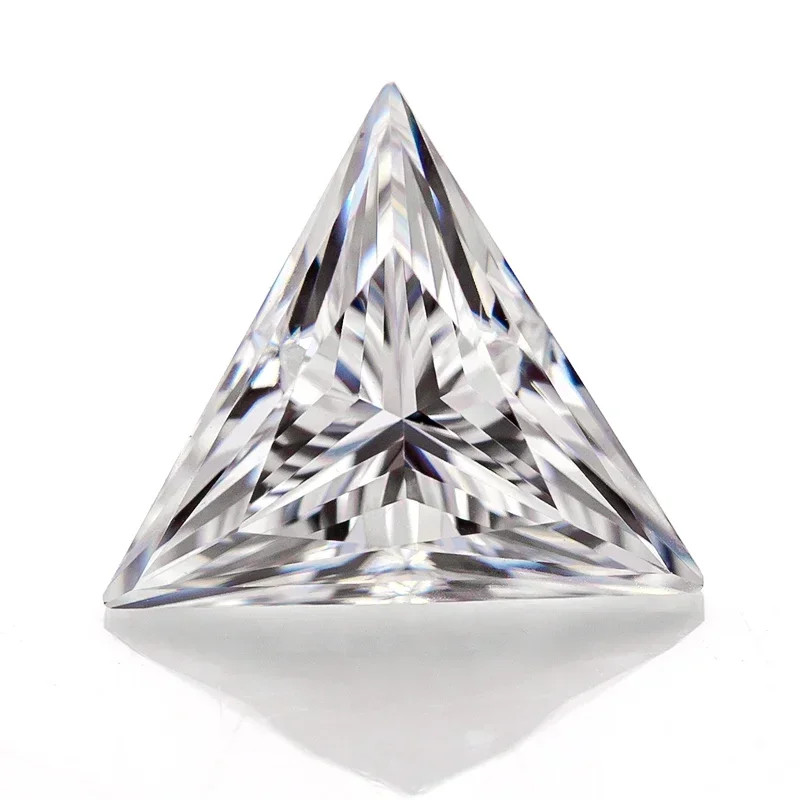 (Never Fade) Loose Moissanite Stones Triangle All Color Gems for Jewelry Making