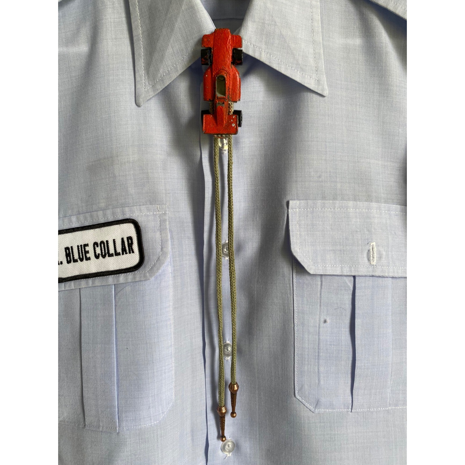 1973 hot wheels formula pack distressed racing car bolo tie lariat tie