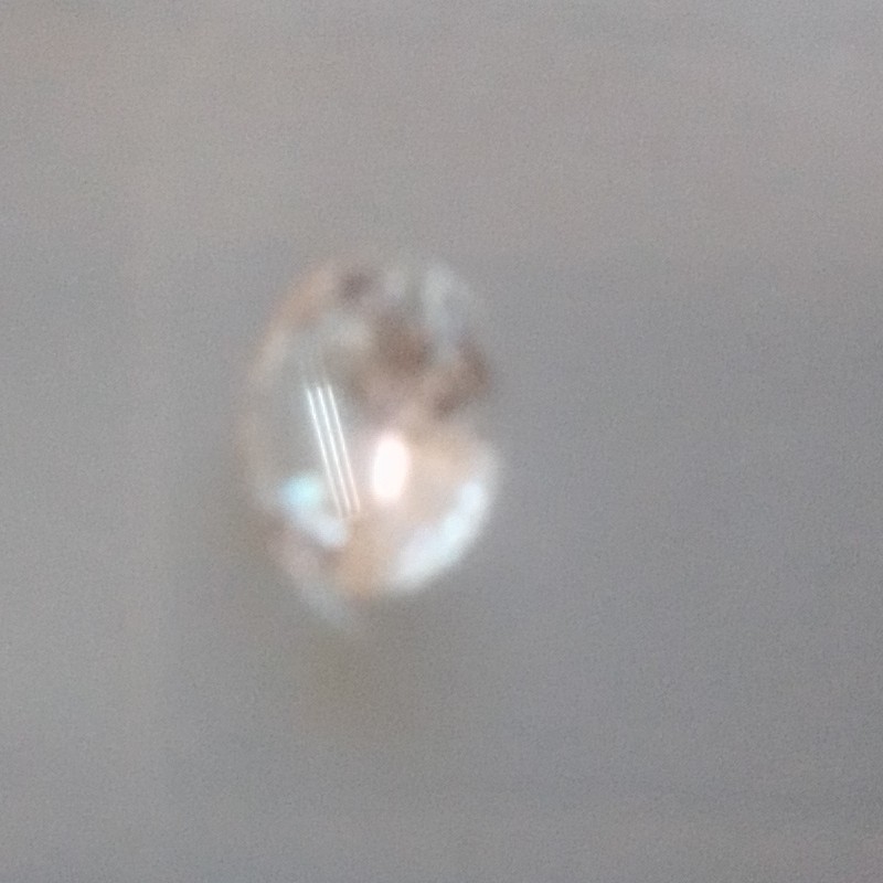 White/Colorless Transparent Round Cut Faceted Loose Glass Gemstone, 1 Piece