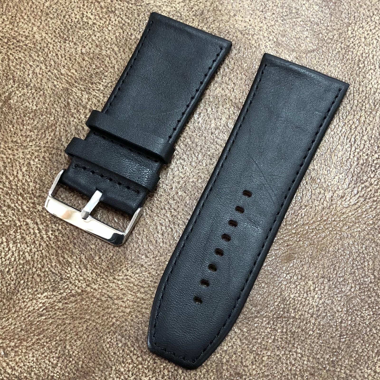 Size 28,30,32,34,36,38,40mm Wide Lug Genuine Leather Watch Strap/Band #339