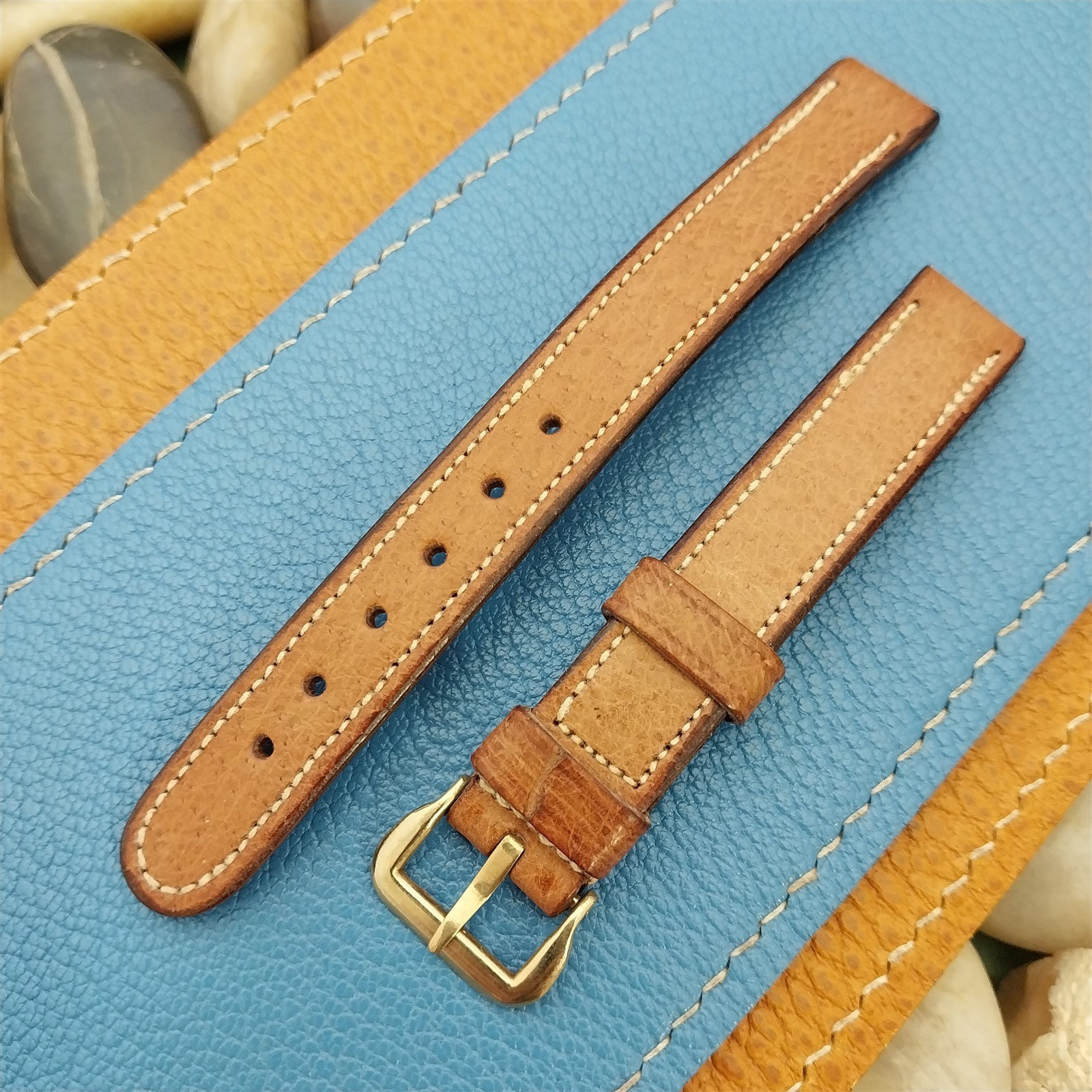 Vintage 1/2″ 12.3mm Pigskin Unused Classic 1940s-1950s Watch Band