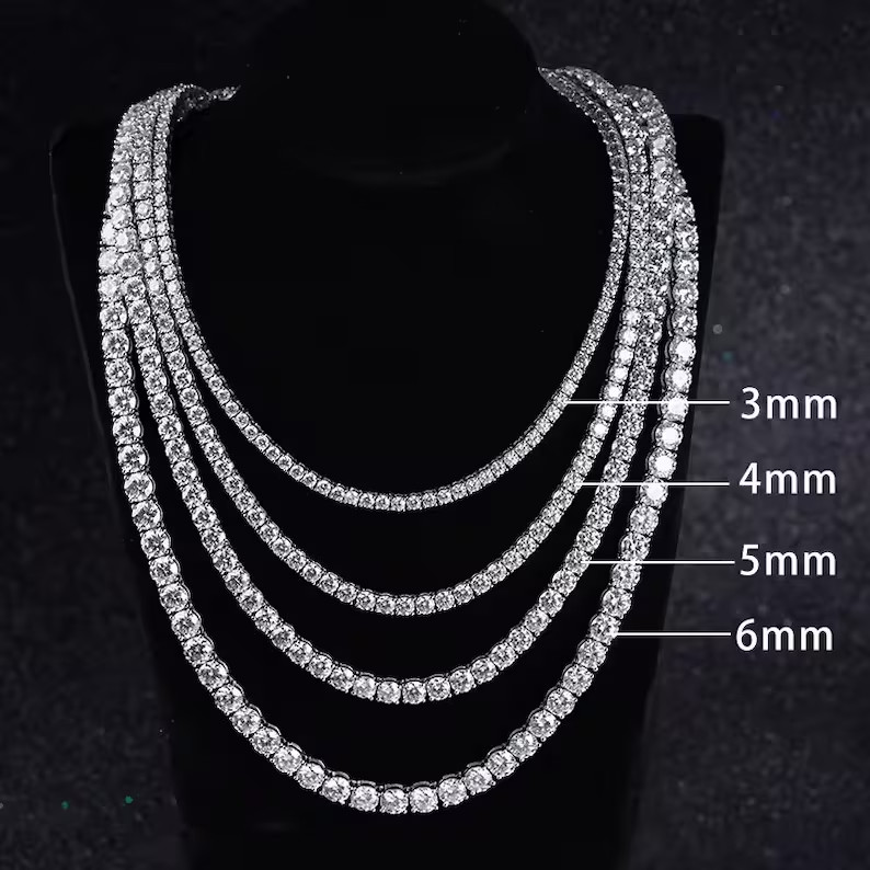 Moissanite tennis chains Bracelets VVS 5MM