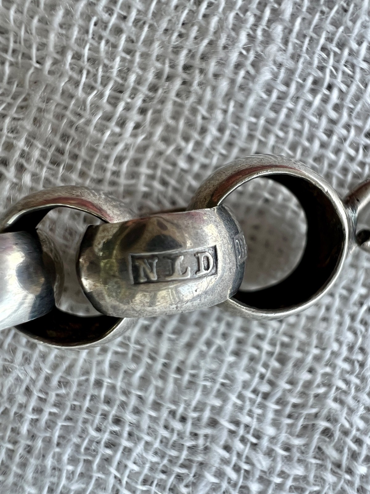 Antique Swedish Sterling Silver Belcher Watch Chain Shepherd Hook 13.5″