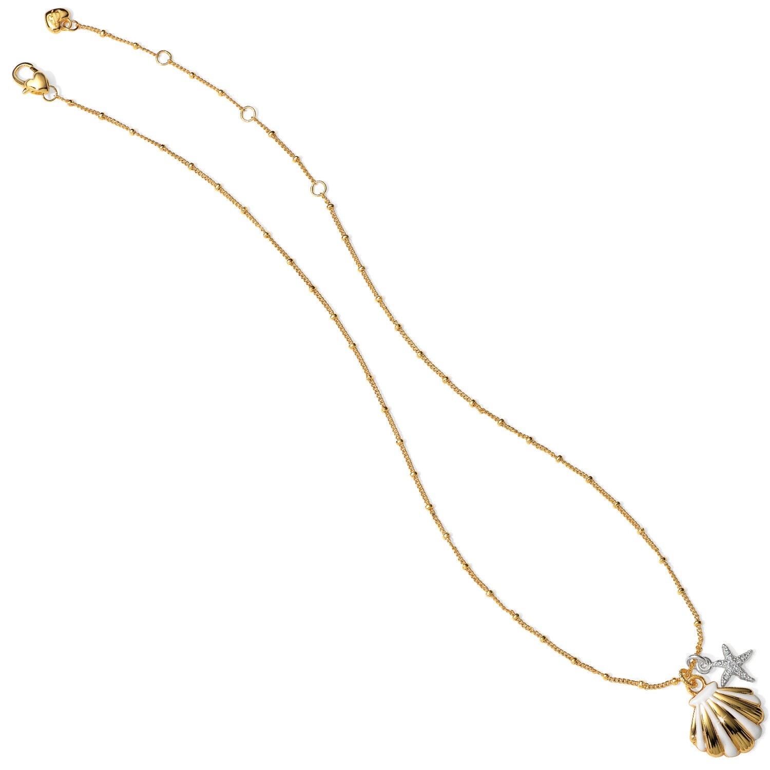 NWT Brighton SEA DREAMER SHELL Gold White Petite Pendant Necklace MSRP $50