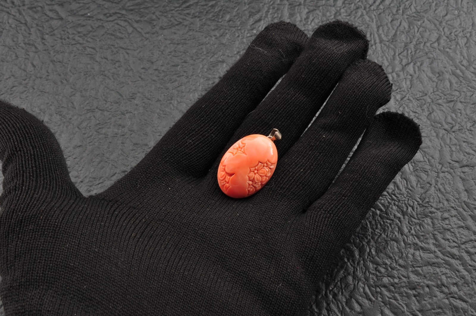 With Certification, MOMO coral pendant top ( 27mm(1.06in) 16.0ct) Flower Pattern