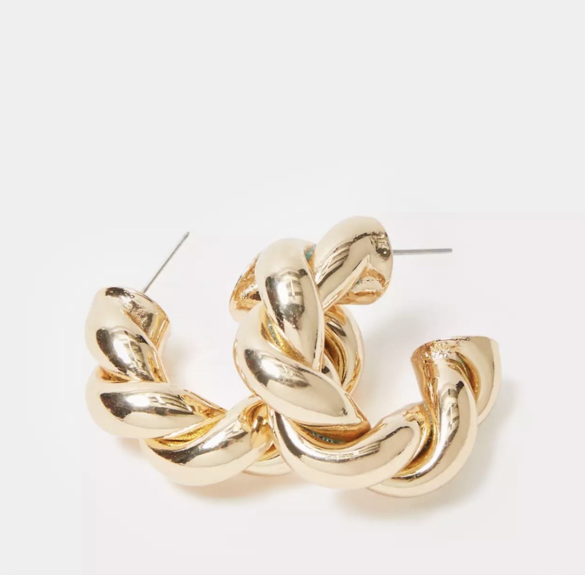 New Lilly Pulitzer Island Escape Gold Twist Hoop Earrings NWT