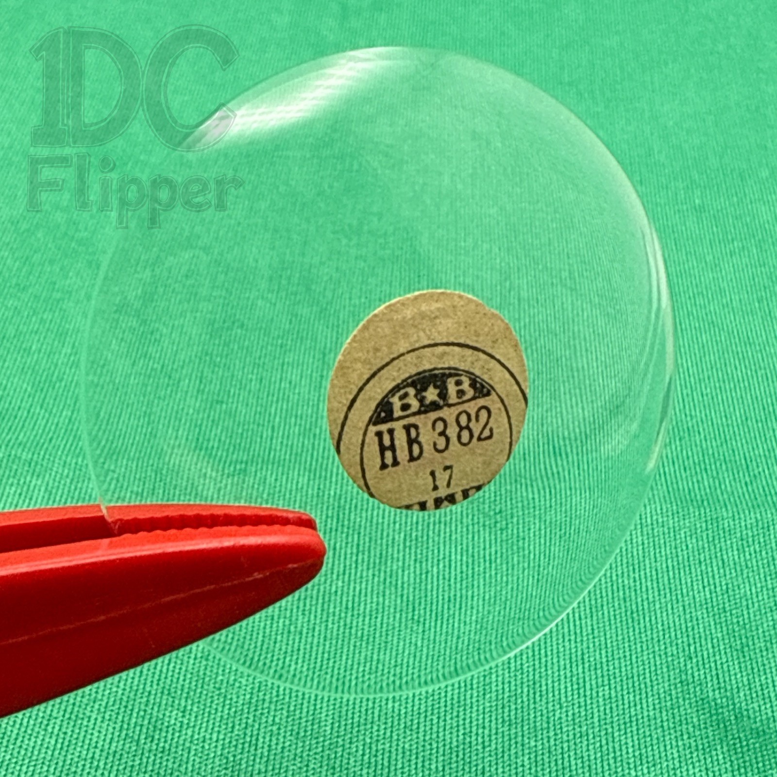 Glass Pocket Watch Crystal Ligne 17 Open Face Size 1 38.0mm C17-10 NOS Read!