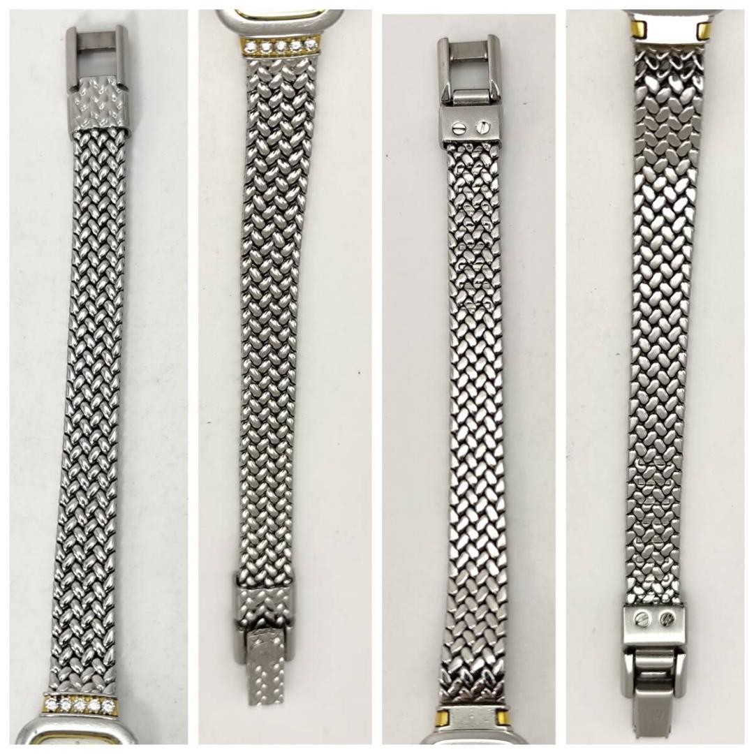 Operating Battery Seiko Credor 18K Diamond Ladies QZ Shell Style Safe packing!