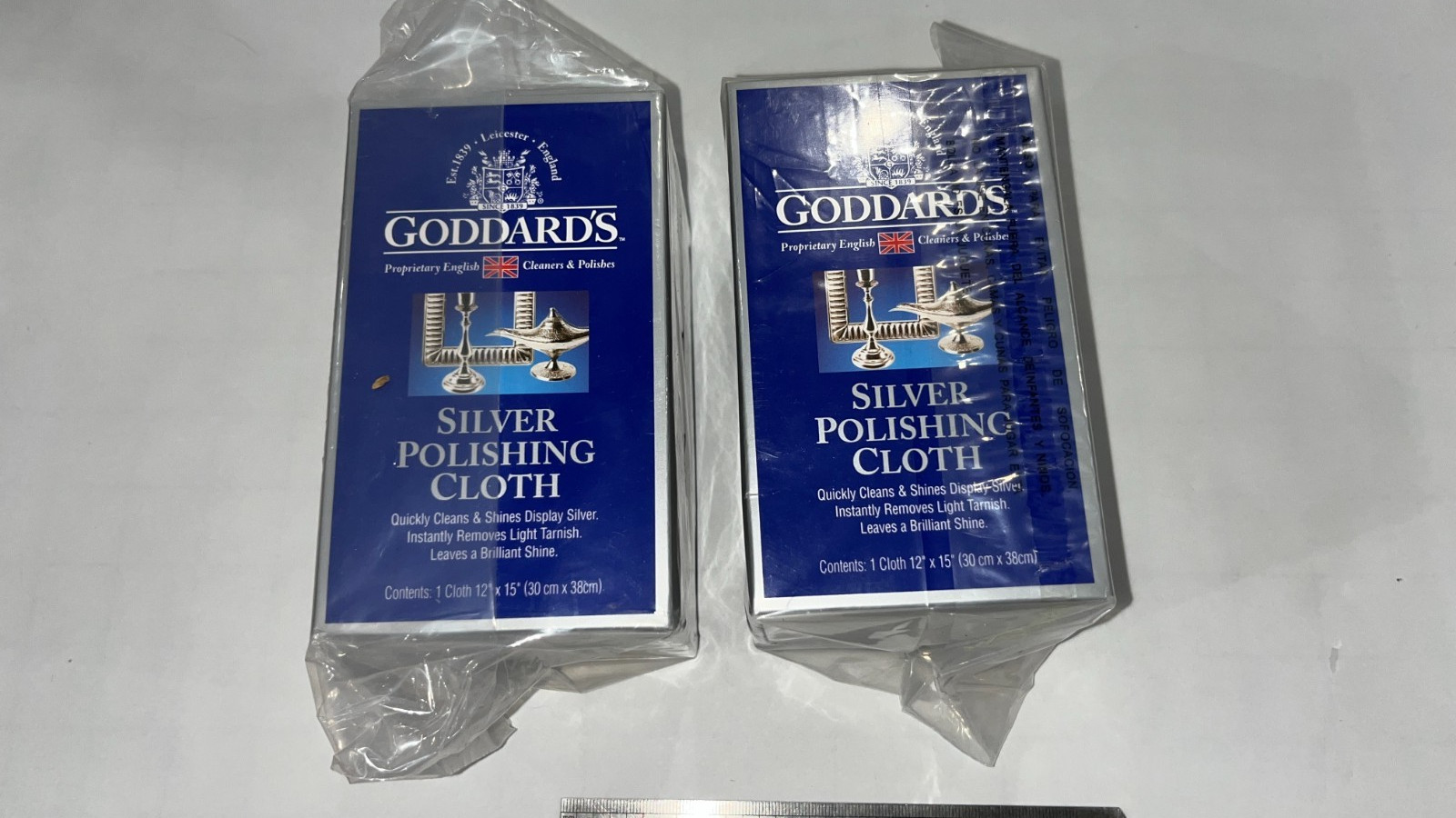 Four (4) Pack Goddard’s Cotton Silver Polishing Cloth 12 x 15″ New Free Shipping