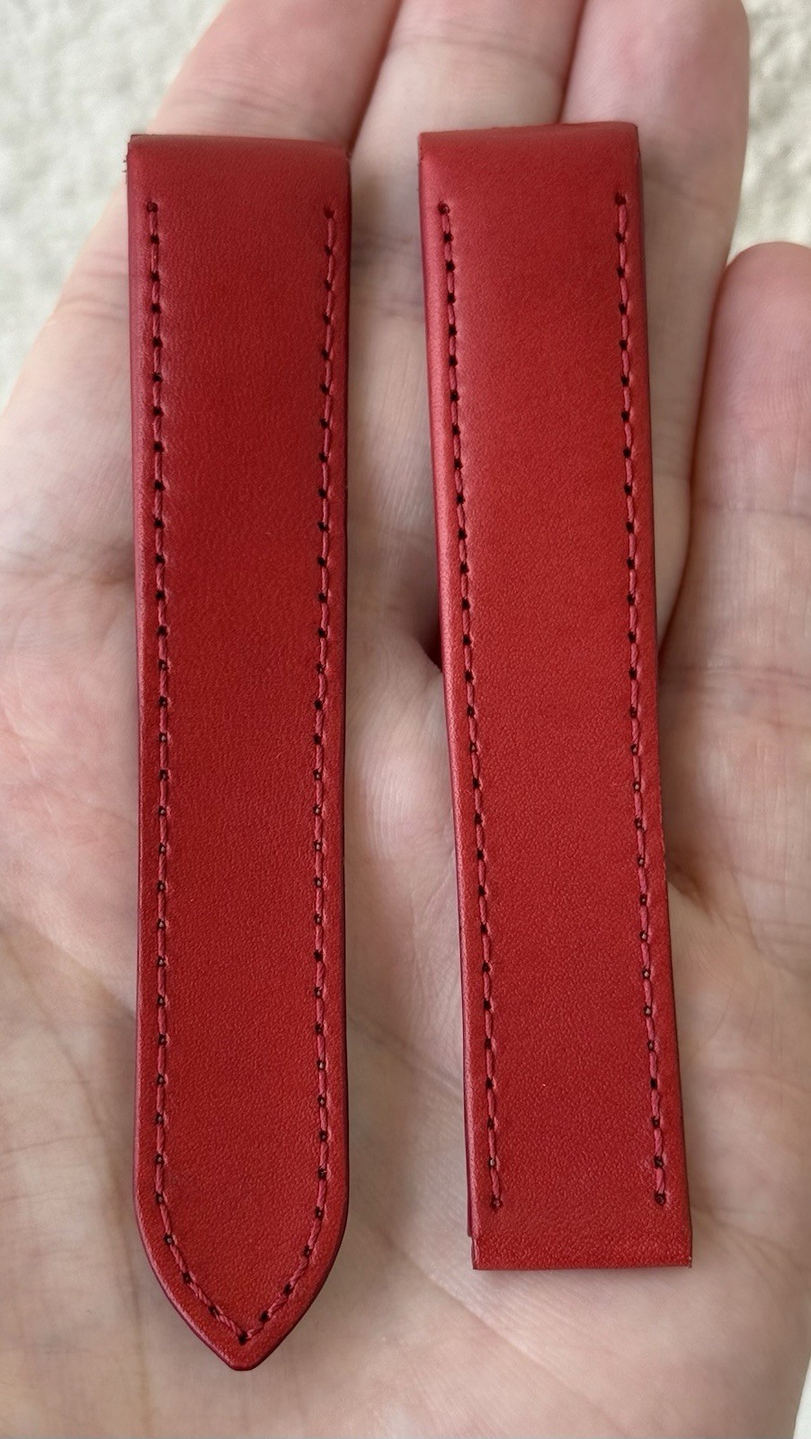 Cartier 18mm x 16mm Red Calfskin Leather Watch Strap KD35FAJL New Authentic OEM
