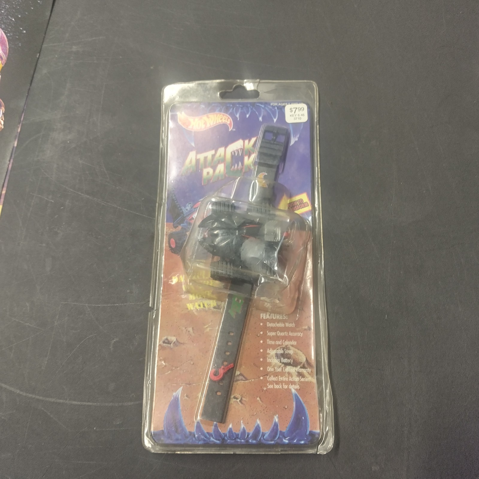 Vintage Hot Wheels Digital Detachable Wrist Watch Attack Pack Dark Claw NEW