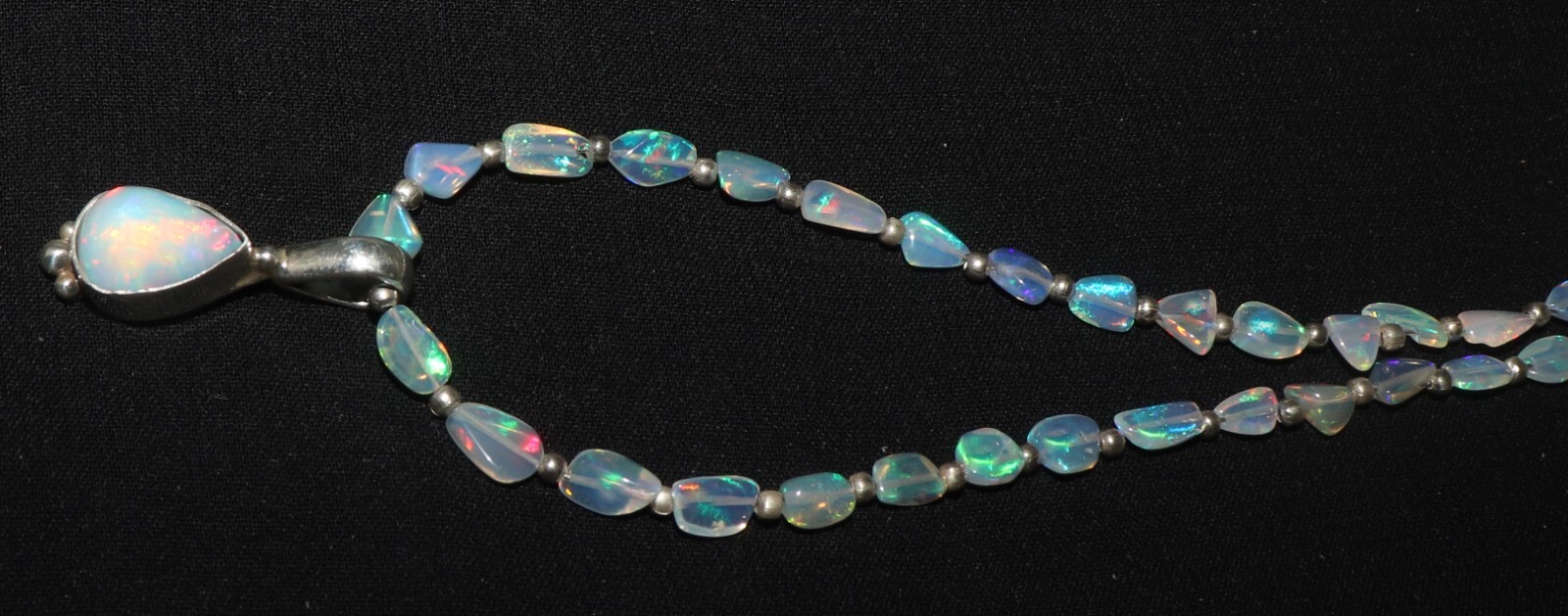 Natural fire opal necklace with sterling silver opal pendant necklace for women