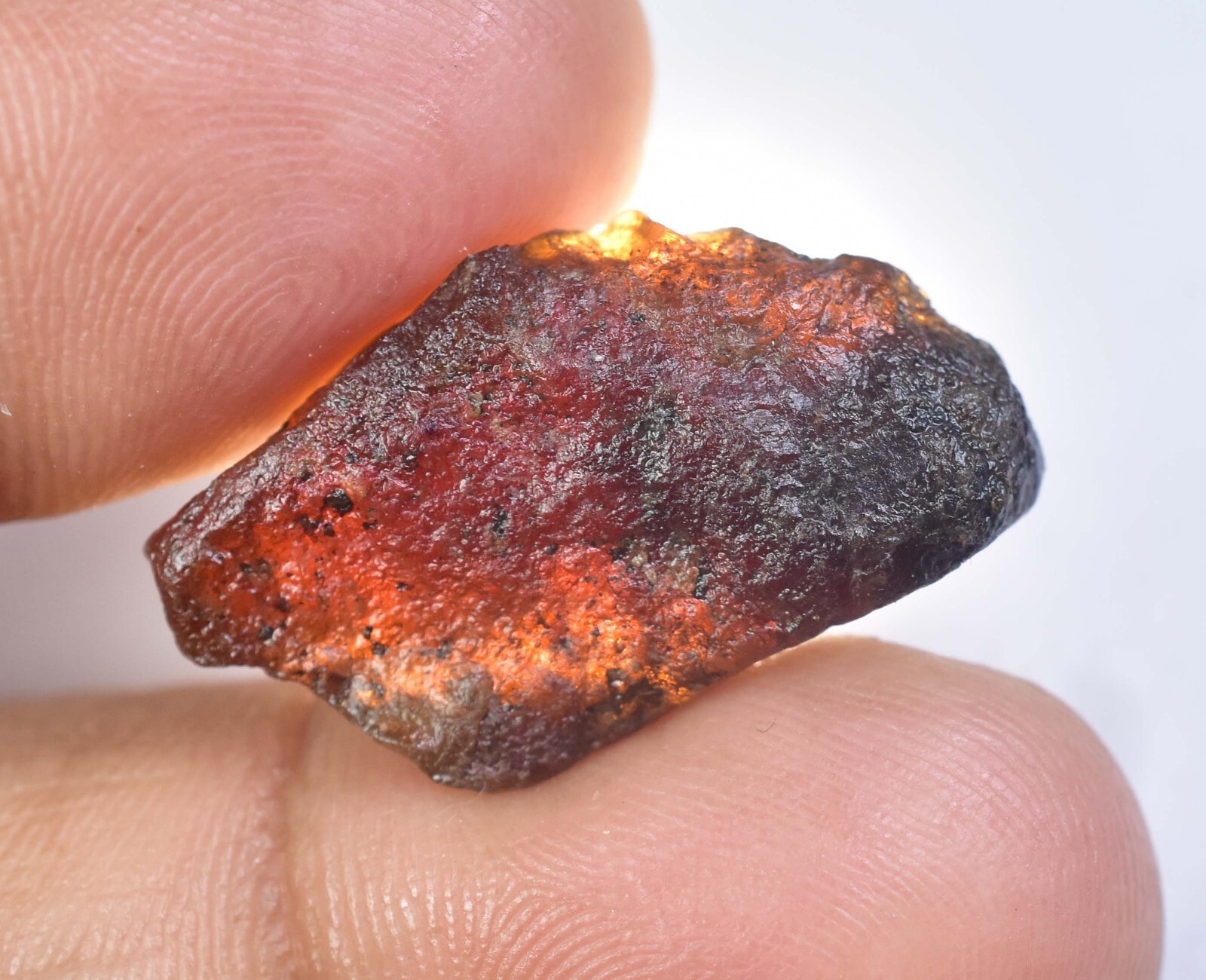21.25 Ct Natural Hessonite Orange Garnet Certified Untreated Facet Loose Rough