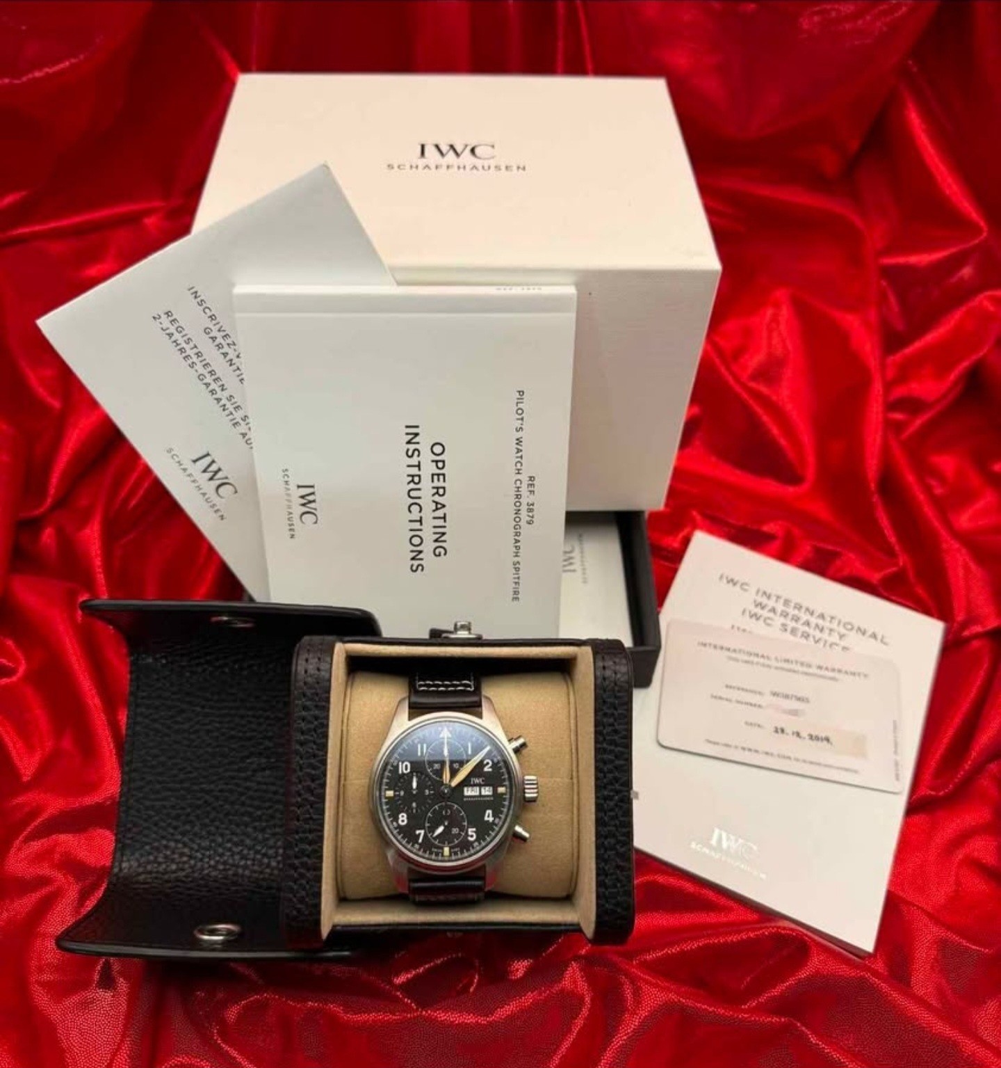 IWC Pilot Spitfire Chronograph Black Dial – IW387903 – 41mm – Full Set