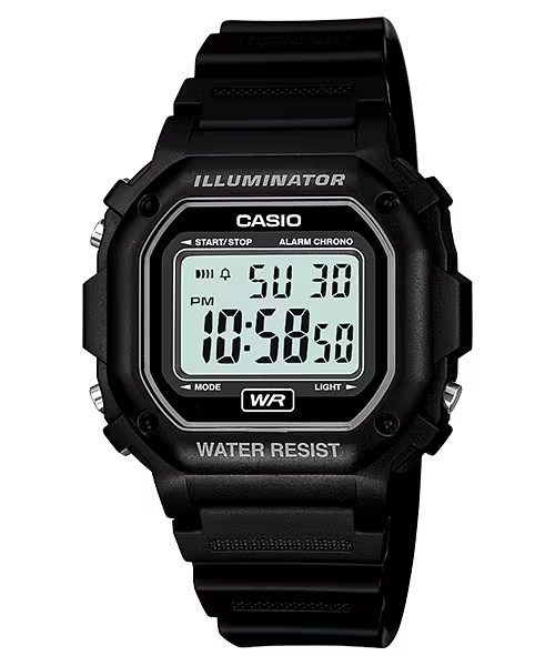 Casio F-108WH-1ACF Digital Sport Retro Watch WR50 LED Alarm Chrono Illuminator
