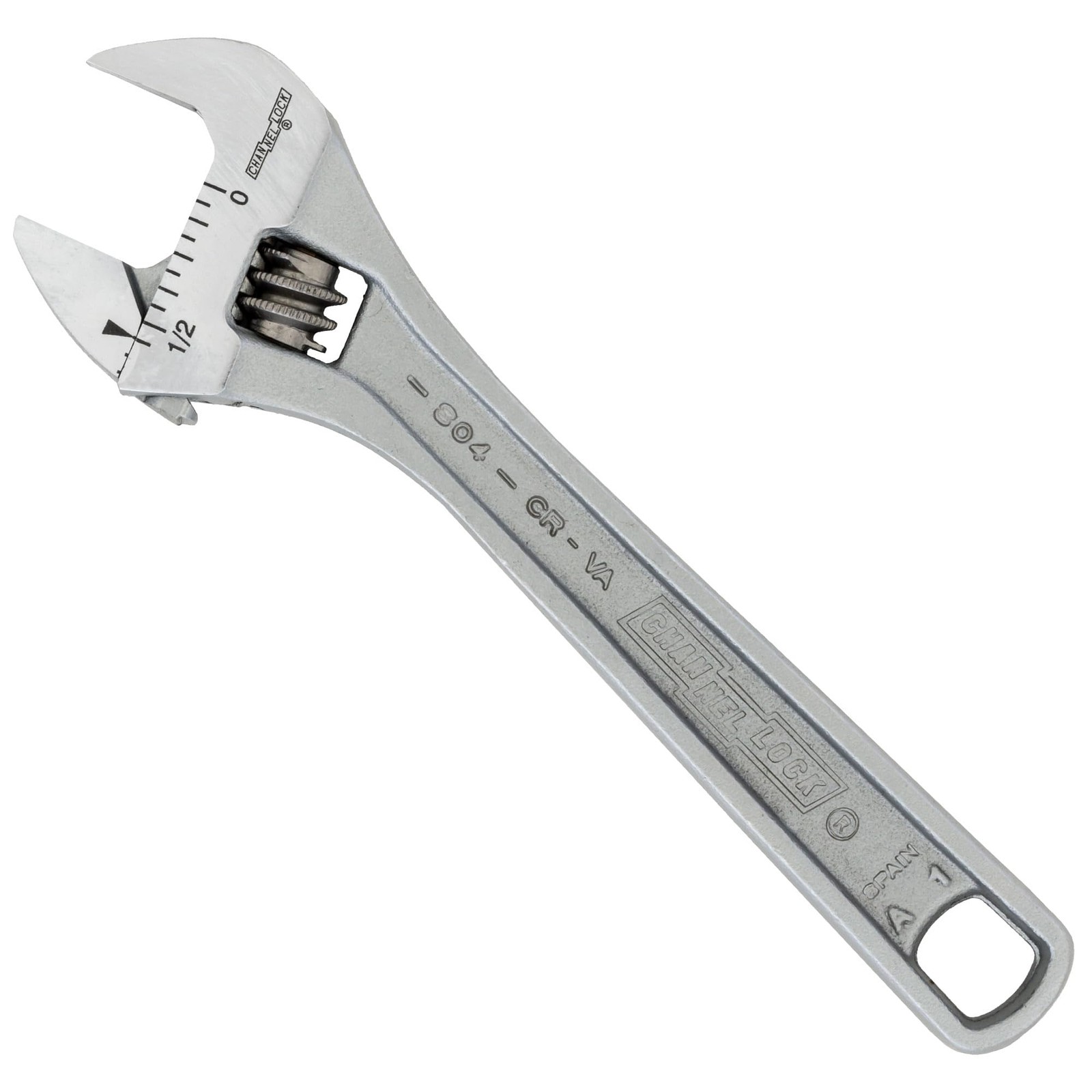Channellock Adjustable Wrench Channel Lock 804 – Chrome Vanadium 4.5, Silver
