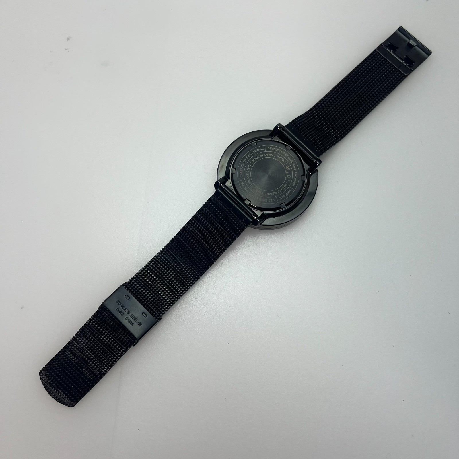 Issey Miyake Seiko Automatic 1/6 by Nao Tamura Black Mesh Band Made Japan #109B