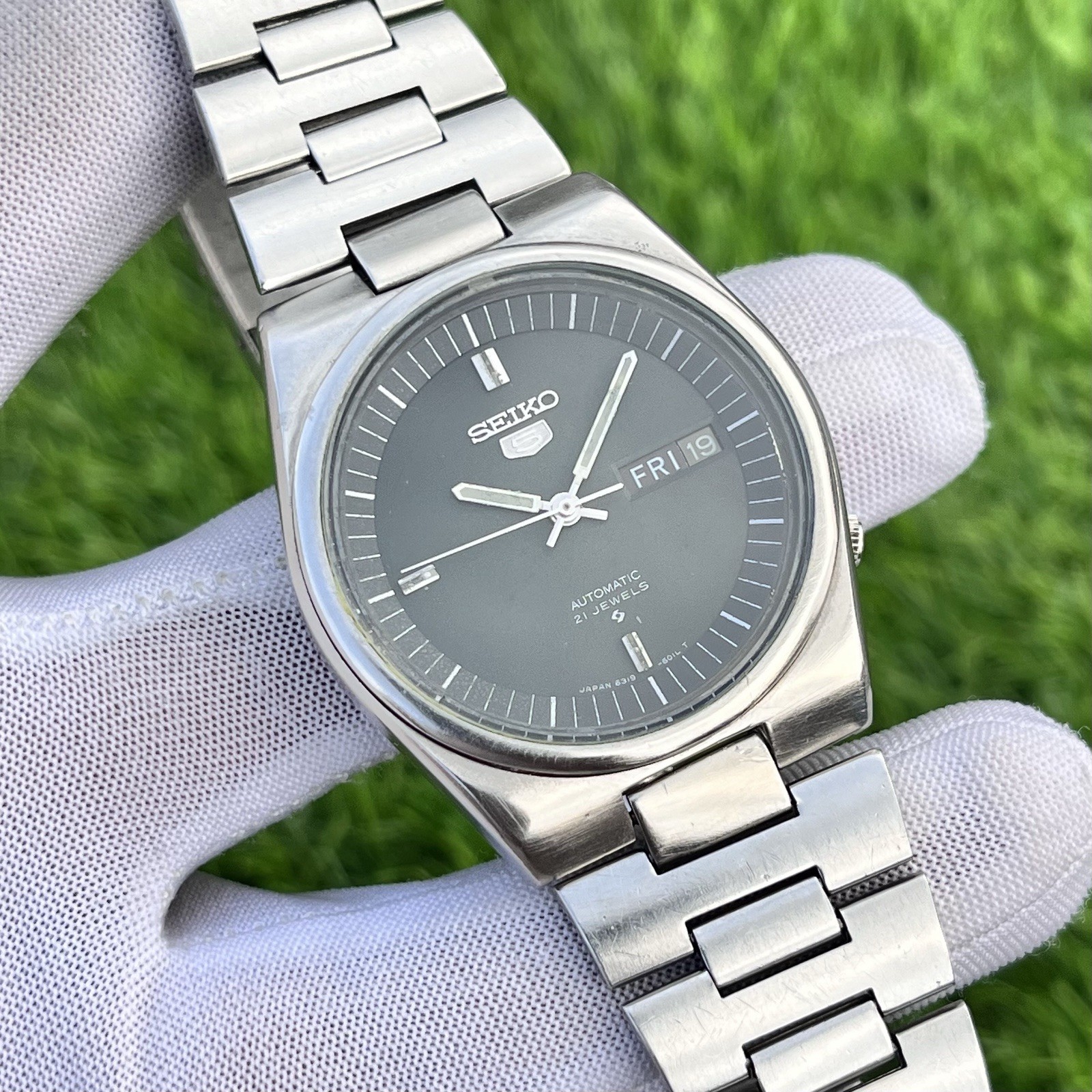 Vintage Seiko 5 Automatic 17J Dress Formal Japan Made Men’s Watch 6319-6010