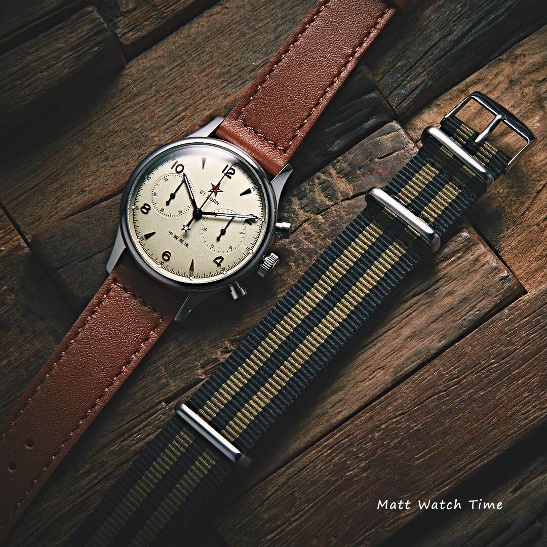 Seagull 1963 ST1901 Venus 40mm Chronograph Sapphire, Display Back, 2 Straps BNIB