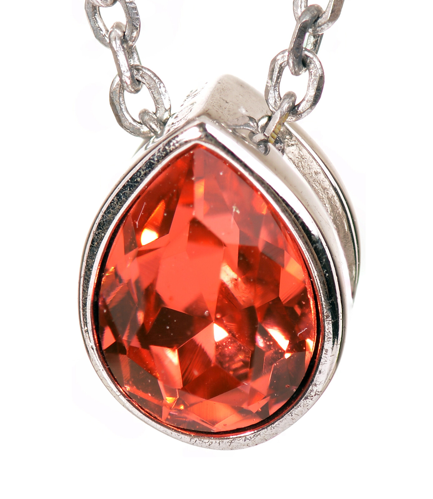 Crystals From Swarovski Mini Teardrop Pendant Necklace 925 Sterling Silver 1157i