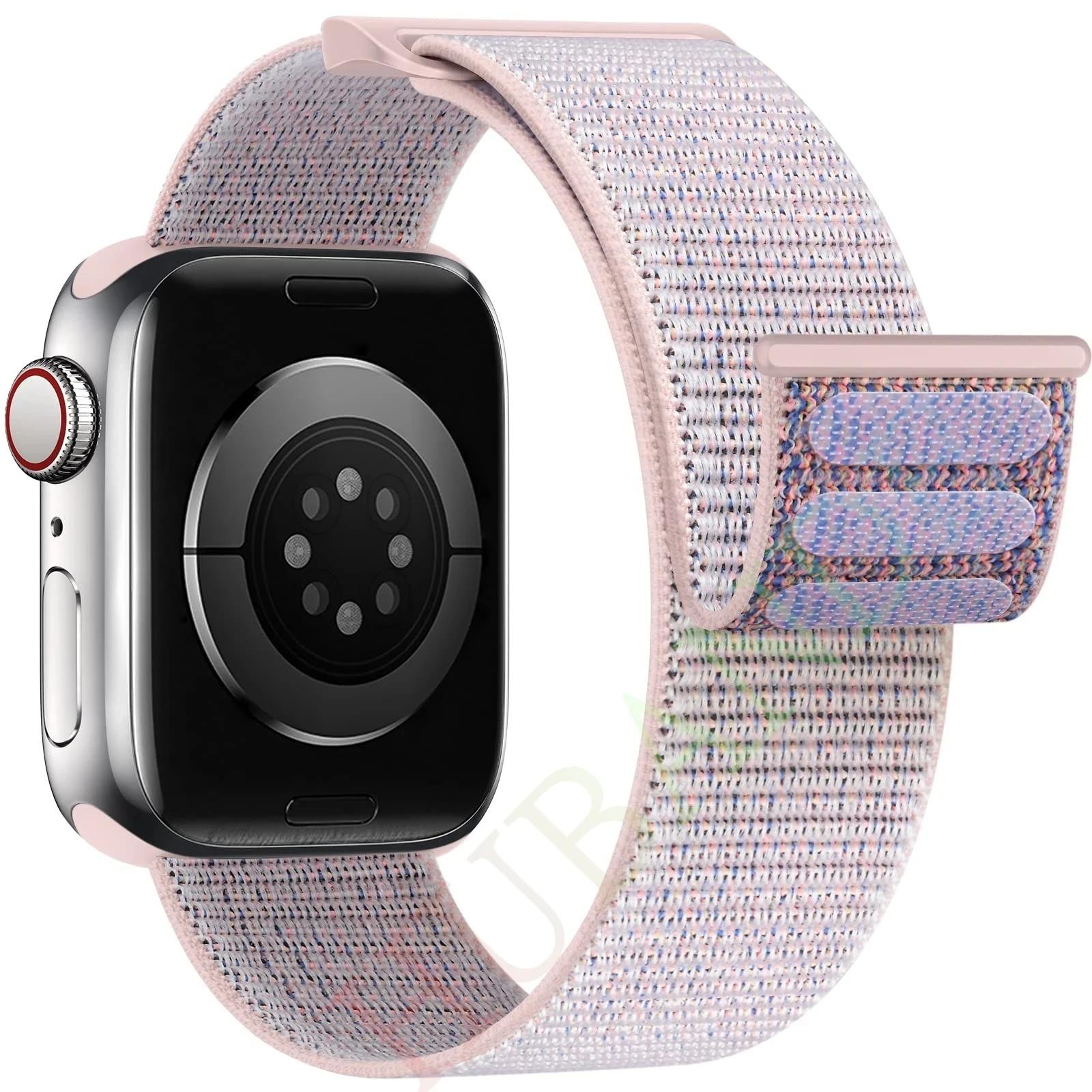 New Nylon Loop Strap Apple Watch Band 46mm 40mm Smart Belt Bracelet for Iwatch