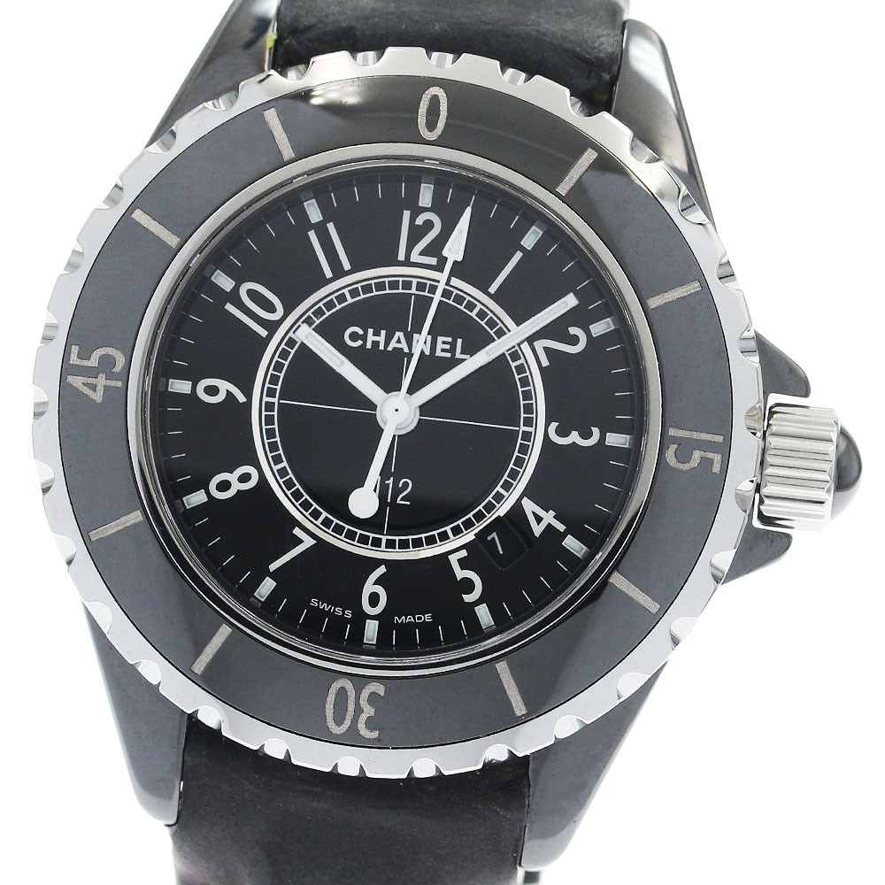 CHANEL J12 H0680 Black ceramic date black Dial Quartz Ladies Watch_946907