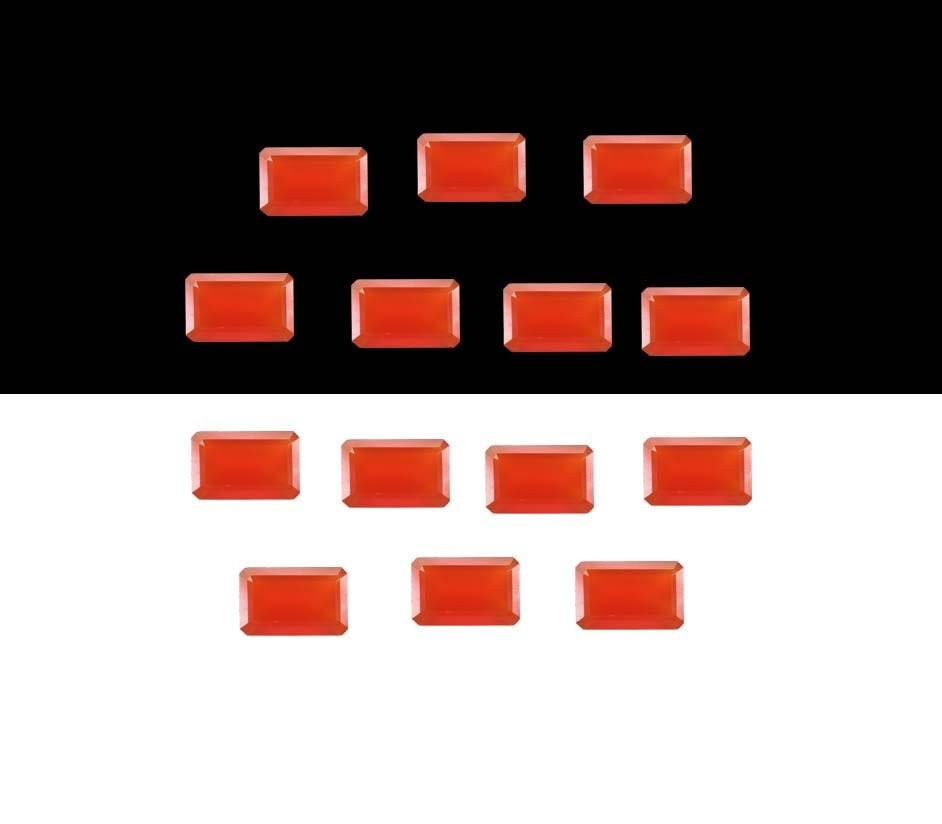 Natural Carnelian Octagon Faceted Cut 6x8mm To 12x16mm Loose Gemstone