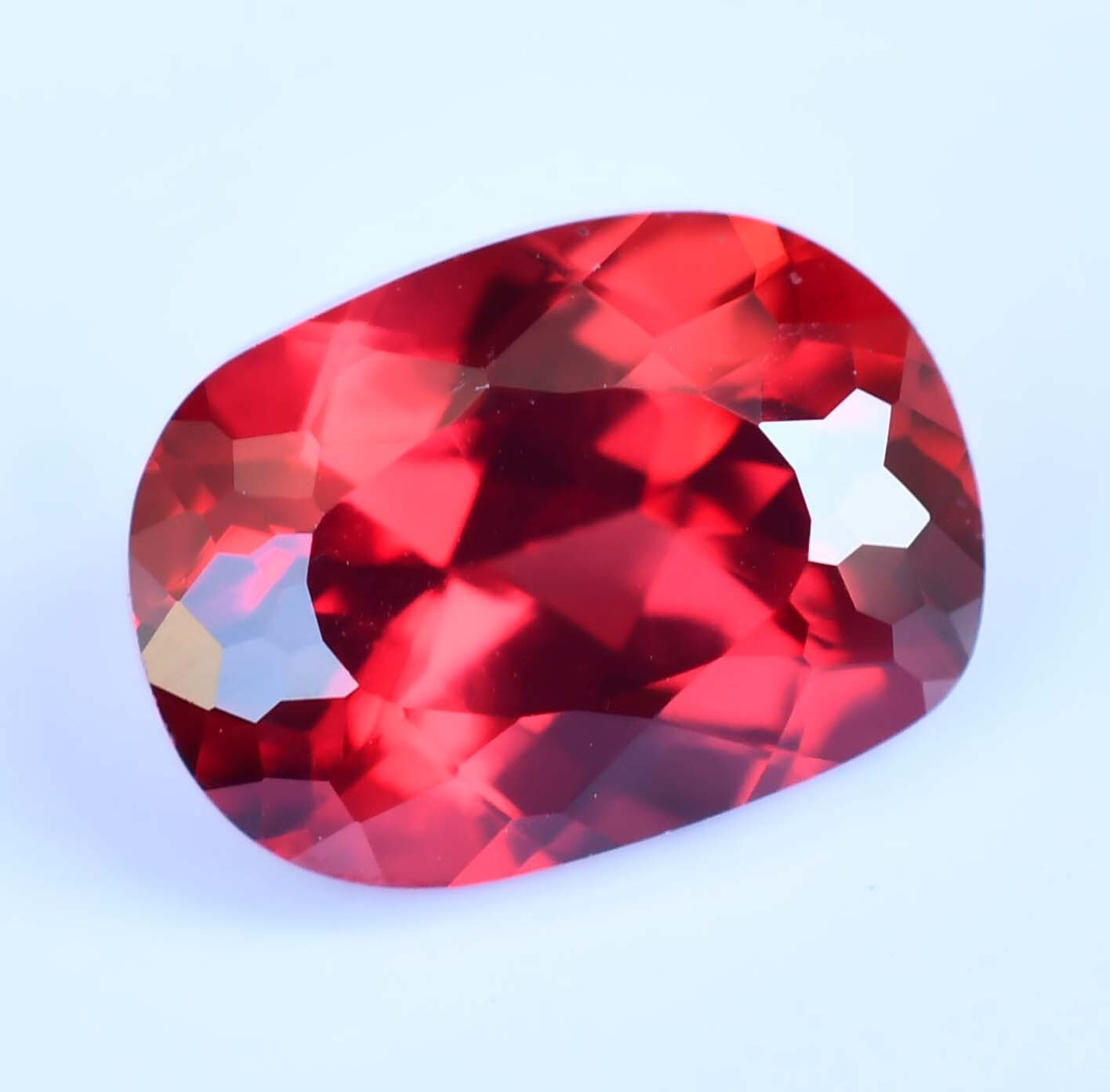 Natural Reddish Orange Spessartite Garnet 3.85 Ct Cushion Loose Gemstone