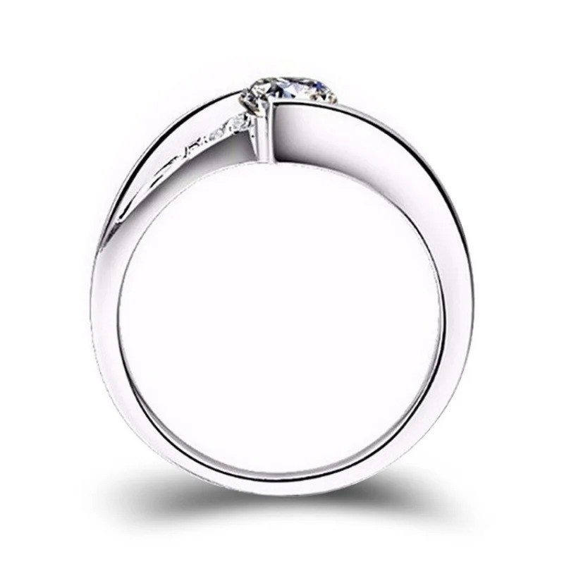 New Hot Selling Silver Plated Stainless Steel Rings For Women Square Cubic