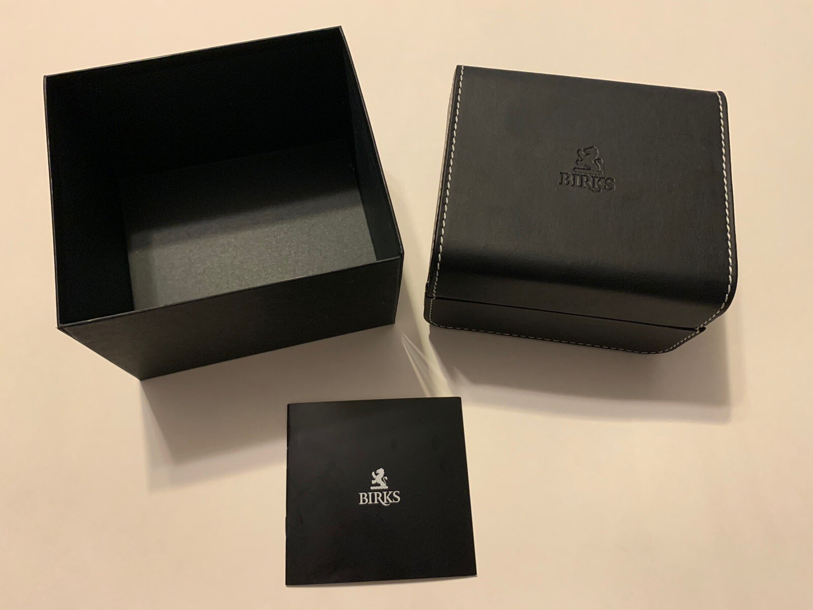 Birks RPM Watch *Box Only* Black Leather, Booklet And Gift Box Included W/O Lid